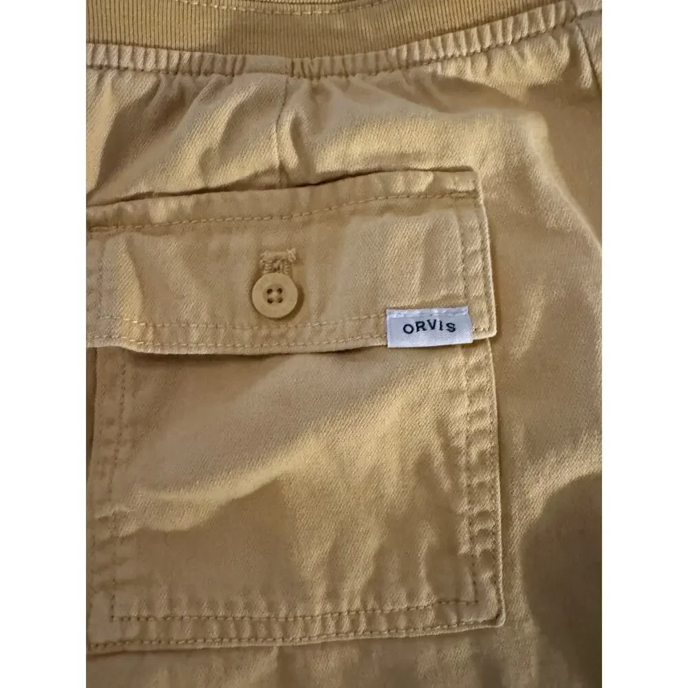 Orvis Shorts Womens Yellow Cotton Blend Summer Beach Size S - Picture 5 of 8
